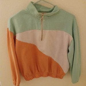 Striped elastics hoodie